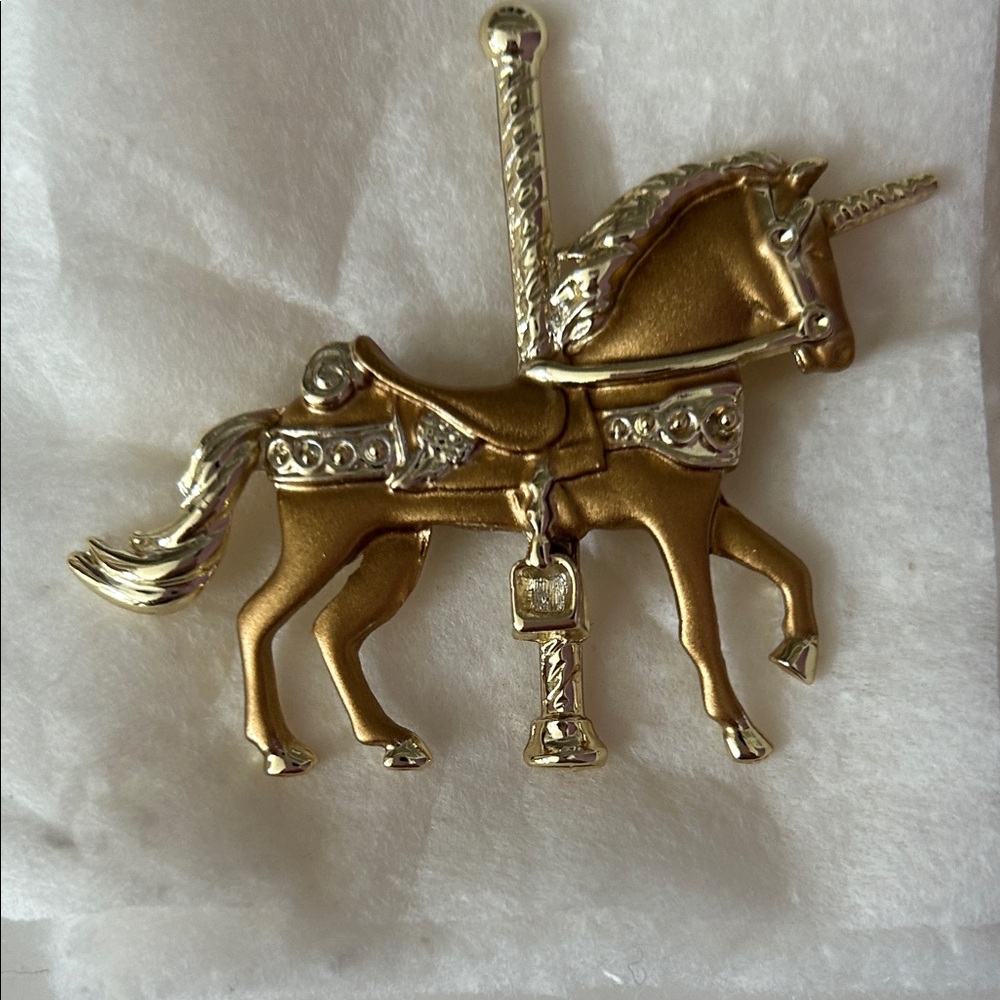Vintage Carousel Horse Brooch